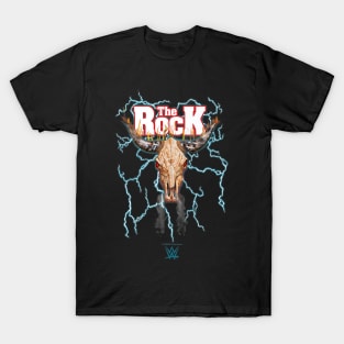 The Rock Lightning Bull Skull Logo T-Shirt